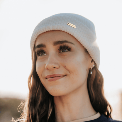 Ribbed Beanie – Cream