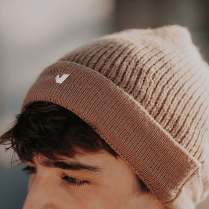 Ribbed Beanie – Brown